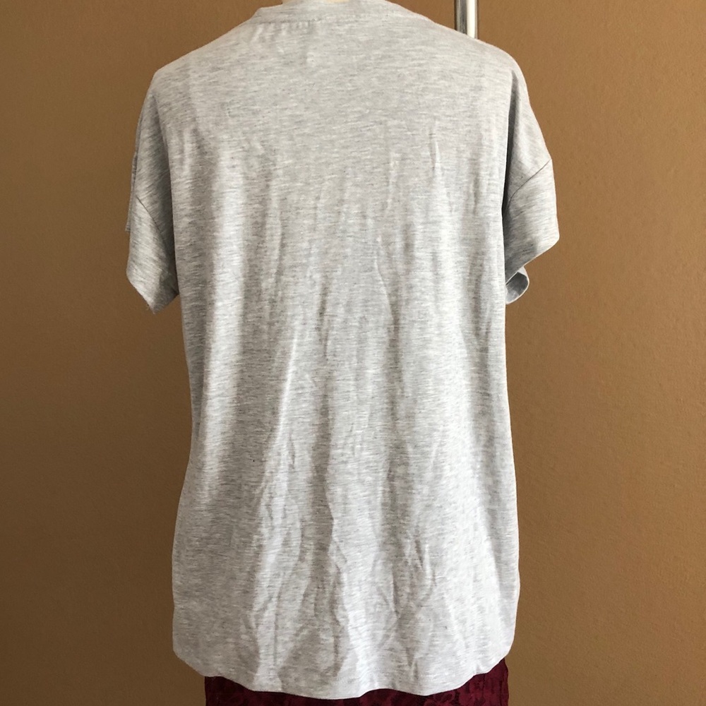 Zara Sequin Grey T-Shirt NWOT - Picture 4 of 4